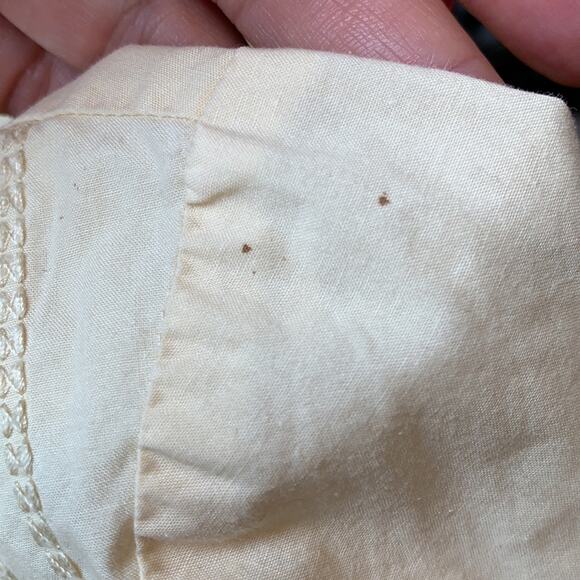 J. Jill pale yellow 100% cotton blouse button front 3/4 sleeves size S - Picture 9 of 9